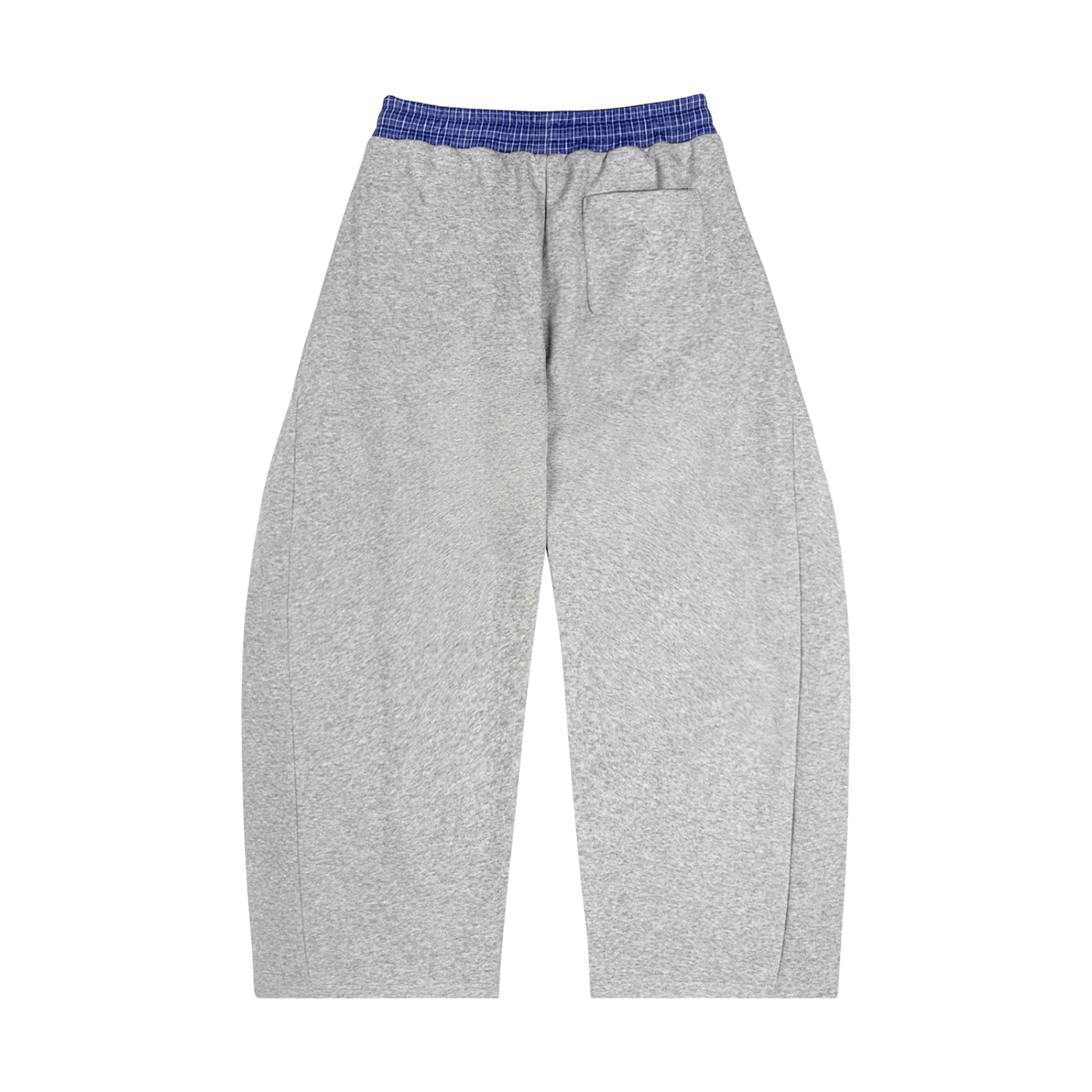 FRAT LOGO PLAID WAISTBAND BARREL SWEATPANTS [GREY]