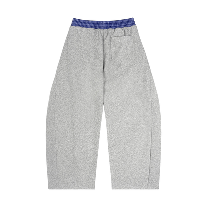 FRAT LOGO PLAID WAISTBAND BARREL SWEATPANTS [GREY]