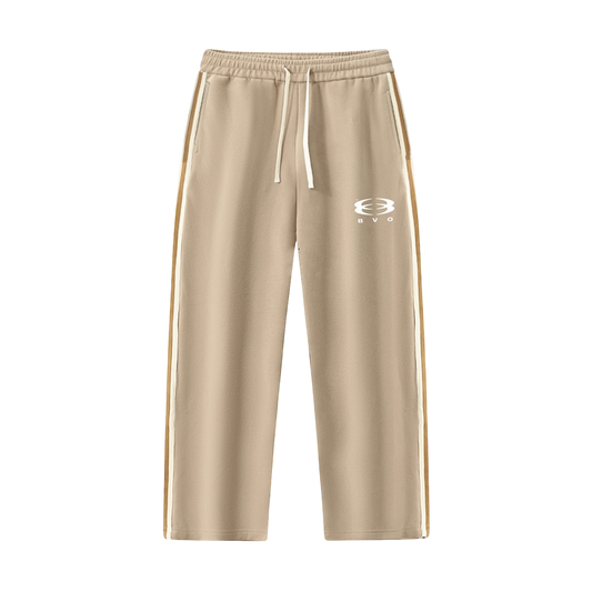 UNITY LOGO® SIDE-STRIPE STRAIGHT-LEG BOTTOMS [BEIGE]