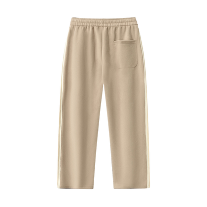 UNITY LOGO® SIDE-STRIPE STRAIGHT-LEG BOTTOMS [BEIGE]