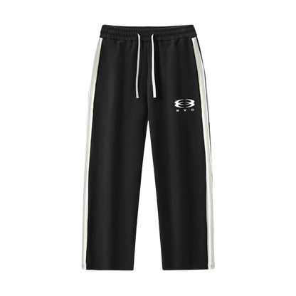 UNITY LOGO® SIDE-STRIPE STRAIGHT-LEG BOTTOMS [BLACK]