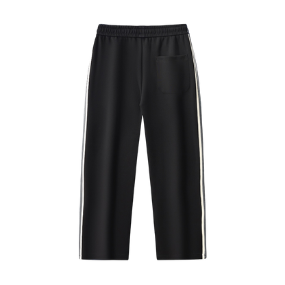 UNITY LOGO® SIDE-STRIPE STRAIGHT-LEG BOTTOMS [BLACK]