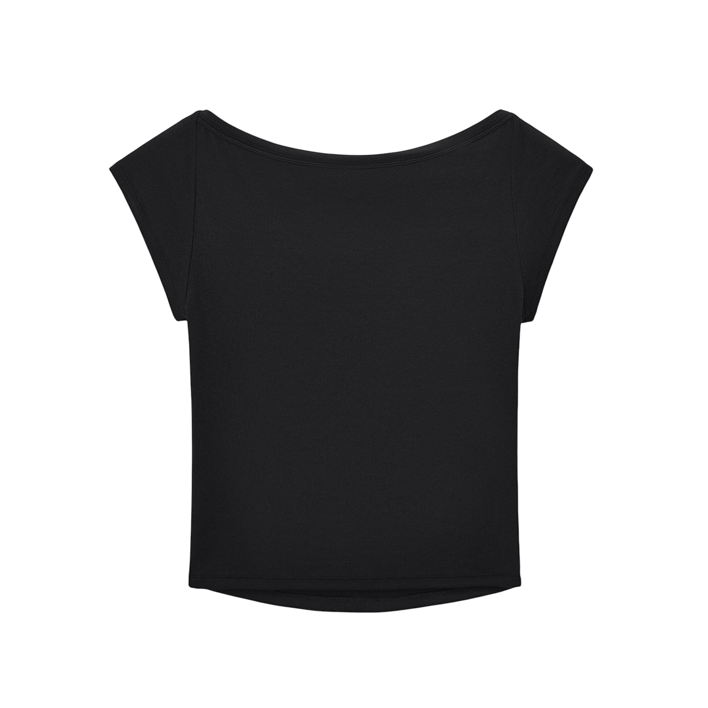 WMNS ANTI LOGO WIDE NECK BABY TEE [BLACK]