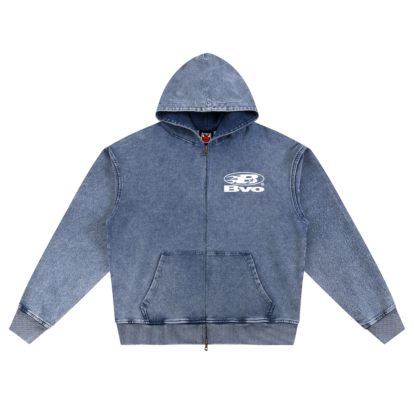 STAPLE LOGO© ZIP HOODIE [BLUE WASH]