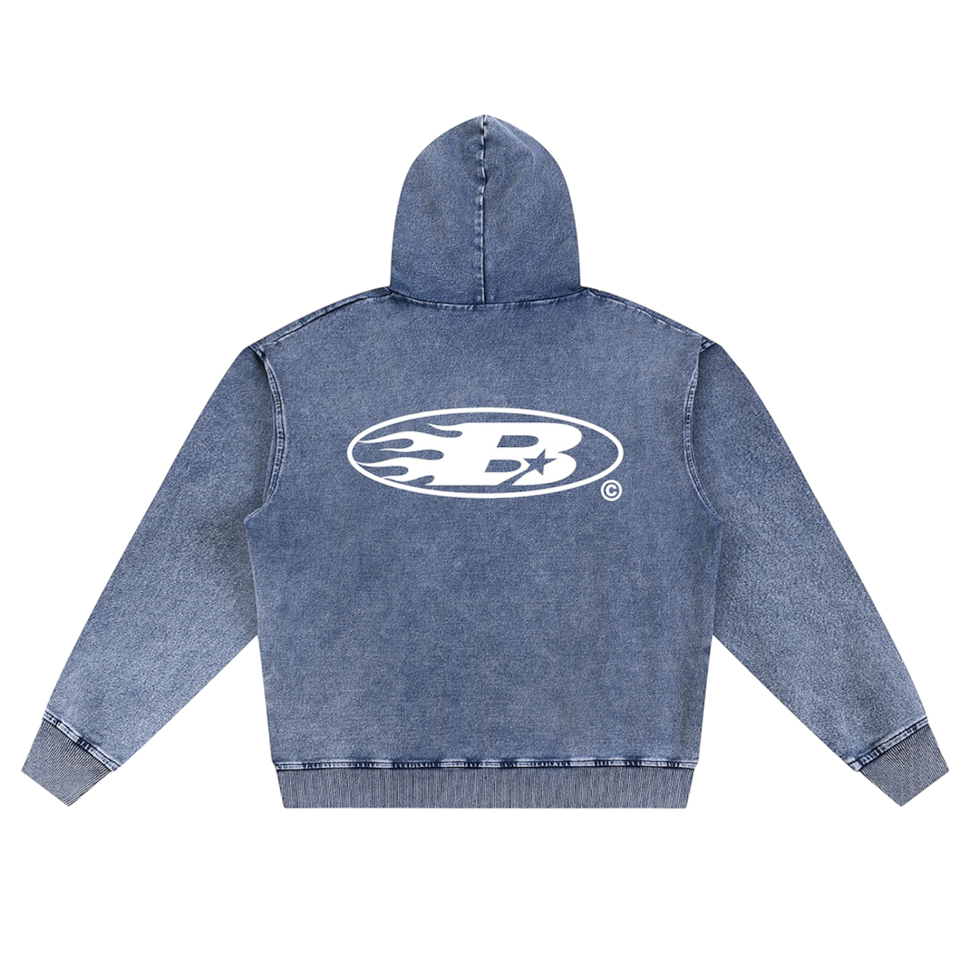 STAPLE LOGO© ZIP HOODIE [BLUE WASH]