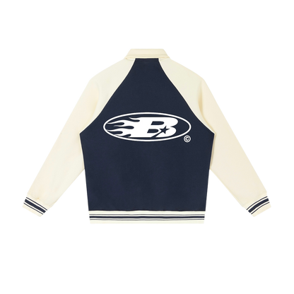 STAPLE LOGO© VARSITY JACKET [NAVY BLUE]