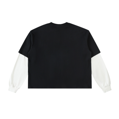 NO GUTS NO GLORY TWO-PIECE LS TEE [BLACK/WHITE]