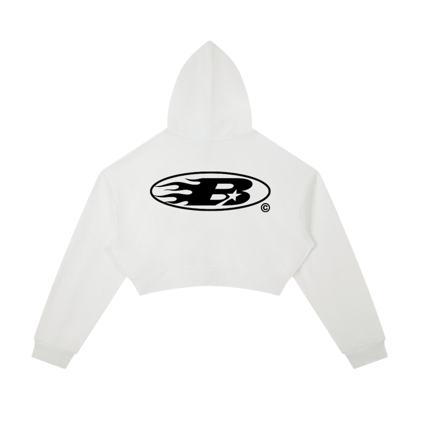 WMNS STAPLE LOGO© CROPPED ZIP HOODIE [WHITE]
