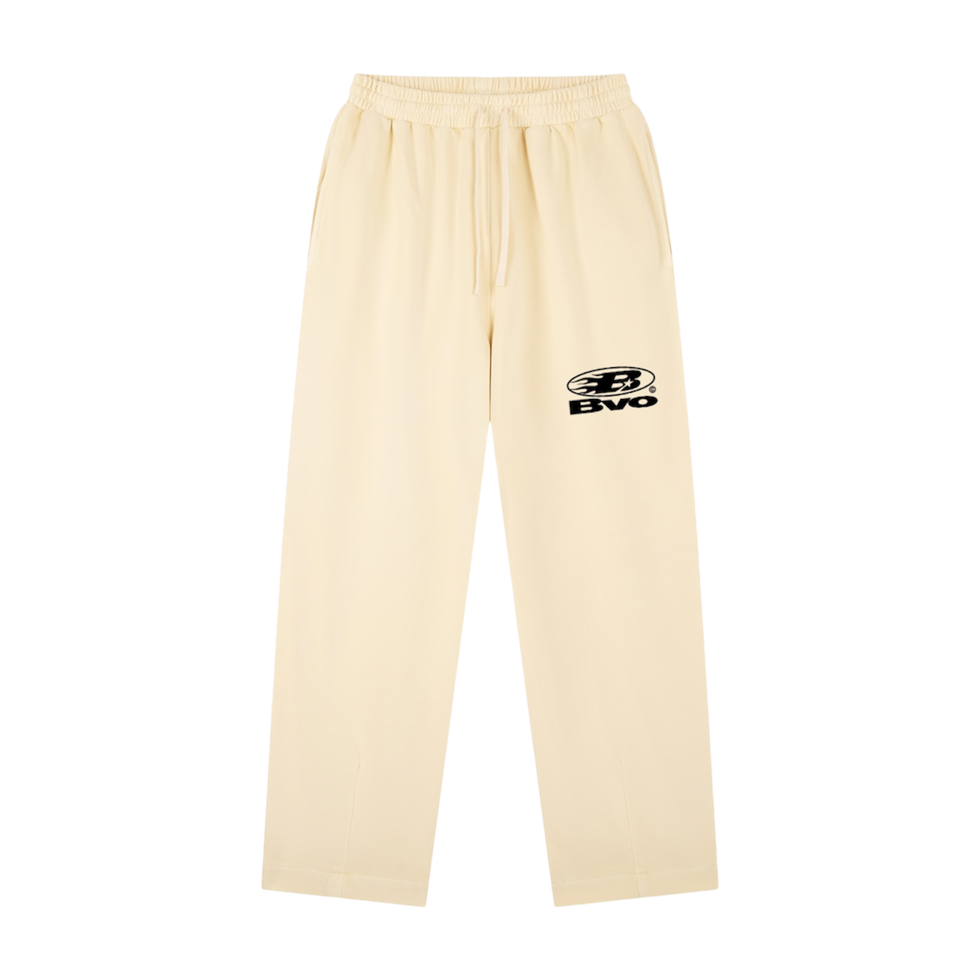 WMNS STAPLE LOGO© STRAIGHT-LEG SWEATPANTS [BEIGE]