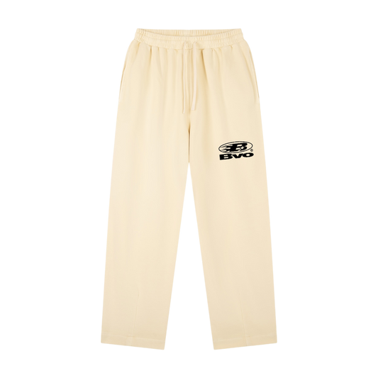 WMNS STAPLE LOGO© STRAIGHT-LEG SWEATPANTS [BEIGE]