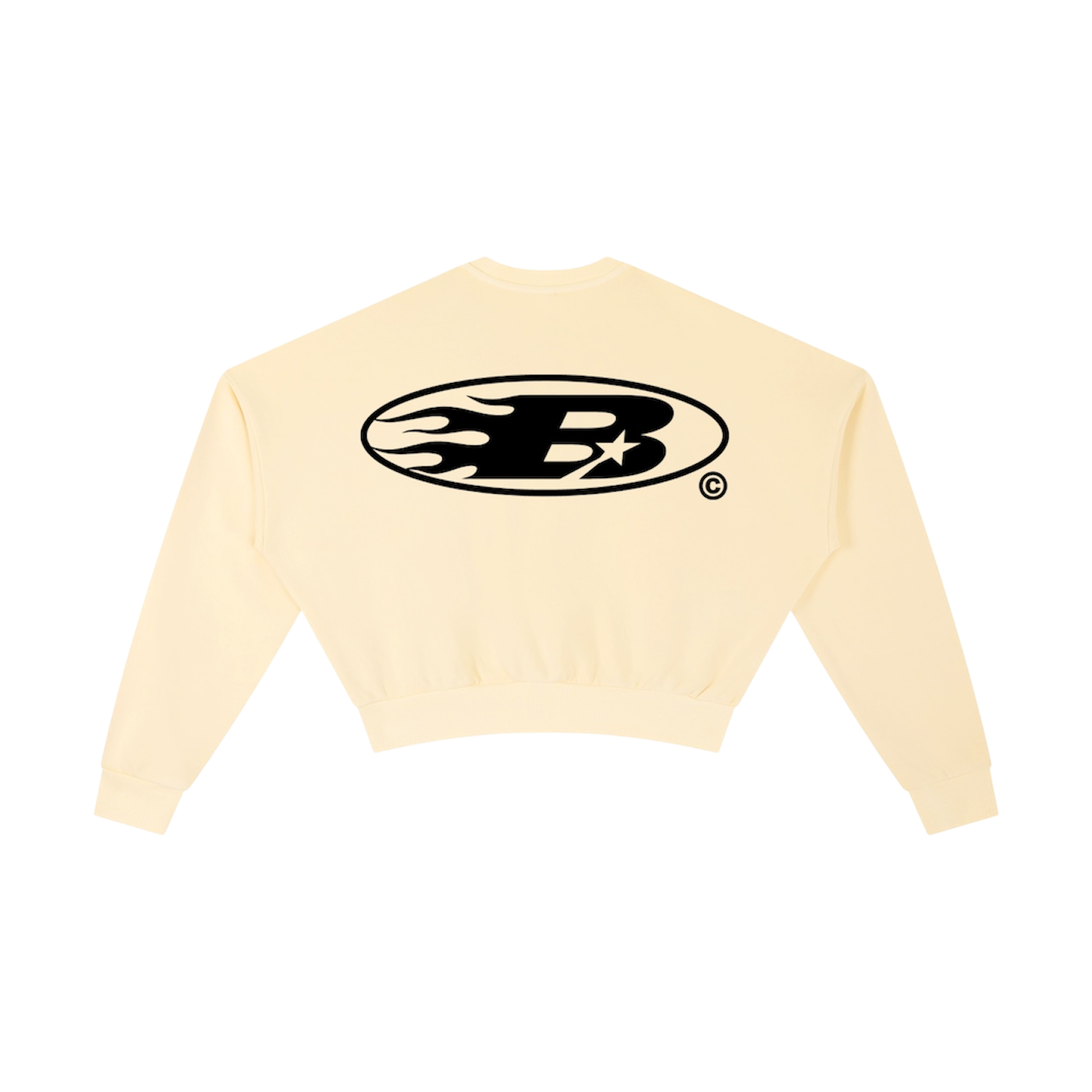 WMNS STAPLE LOGO© CROPPED SWEATSHIRT [BEIGE]