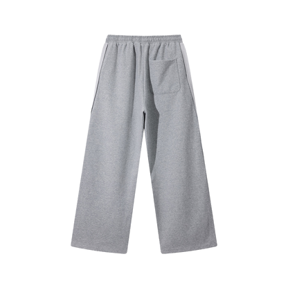 BVO® CONTRAST TAPE STRAIGHT-LEG SWEATPANTS [GREY]