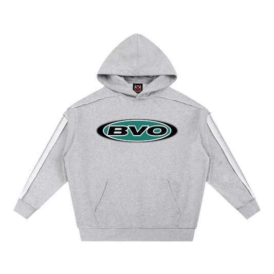 BVO® CONTRAST TAPE HOODIE [GREY]