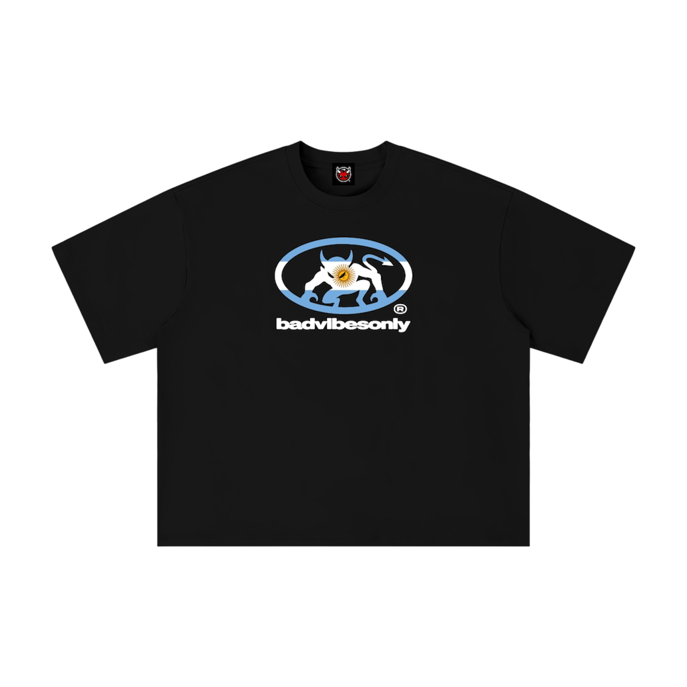 BADVIBESONLY® ARGENTINA TEE [BLACK]