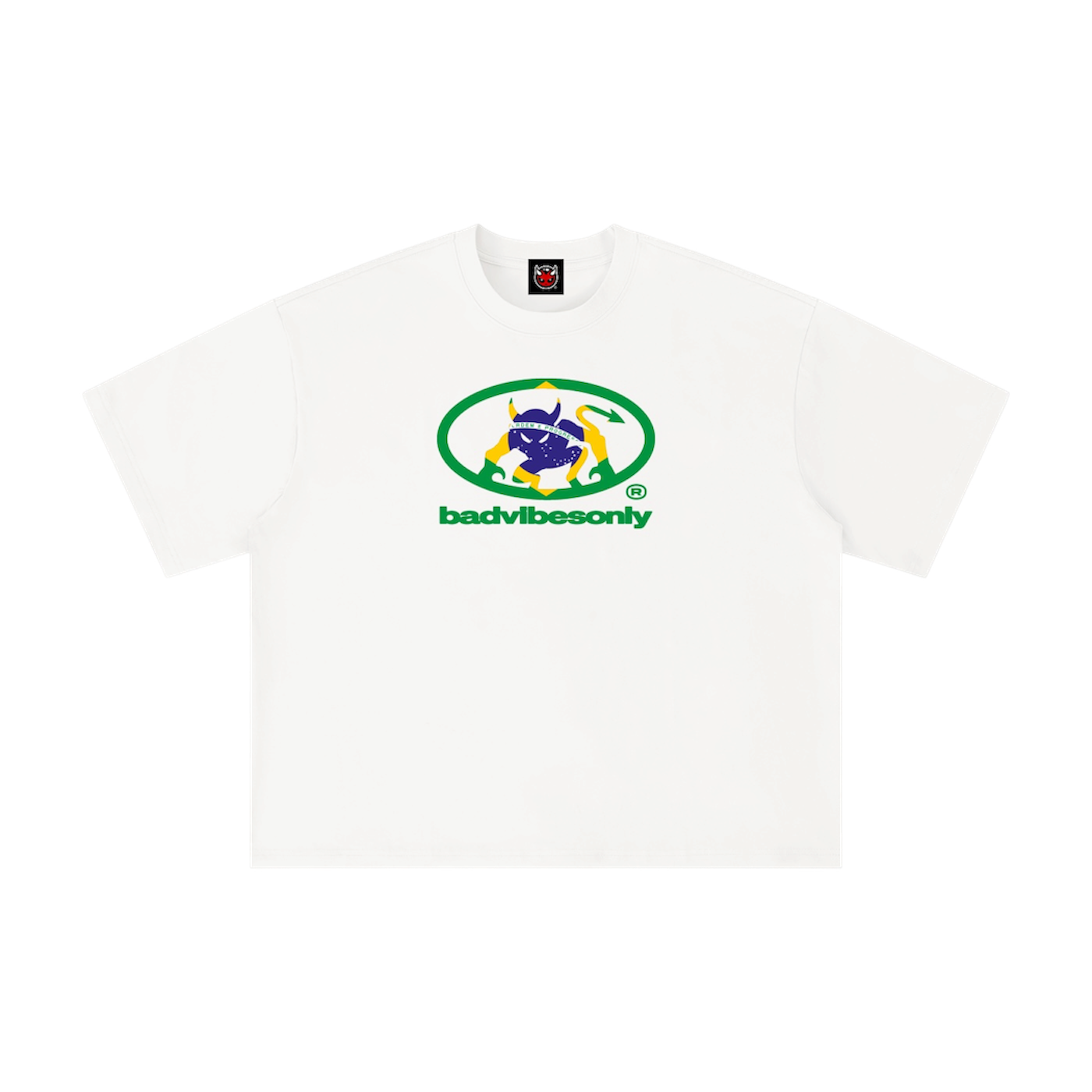 BADVIBESONLY® BRAZIL TEE [WHITE]