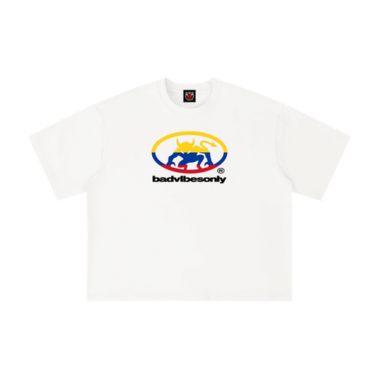 BADVIBESONLY® COLOMBIA TEE [WHITE]
