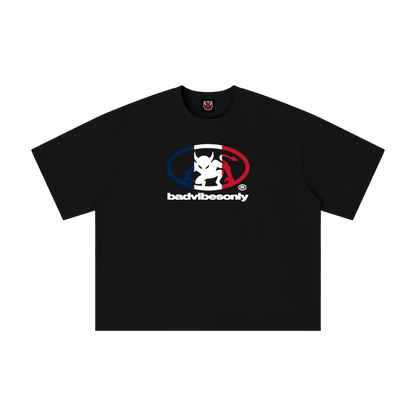 BADVIBESONLY® FRANCE TEE [BLACK]