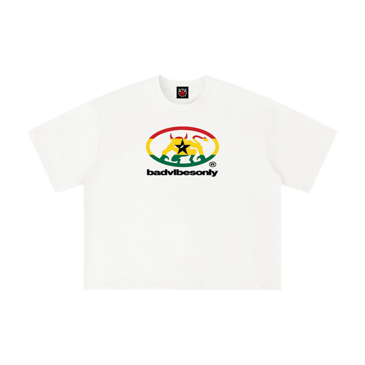 BADVIBESONLY® GHANA TEE [WHITE]