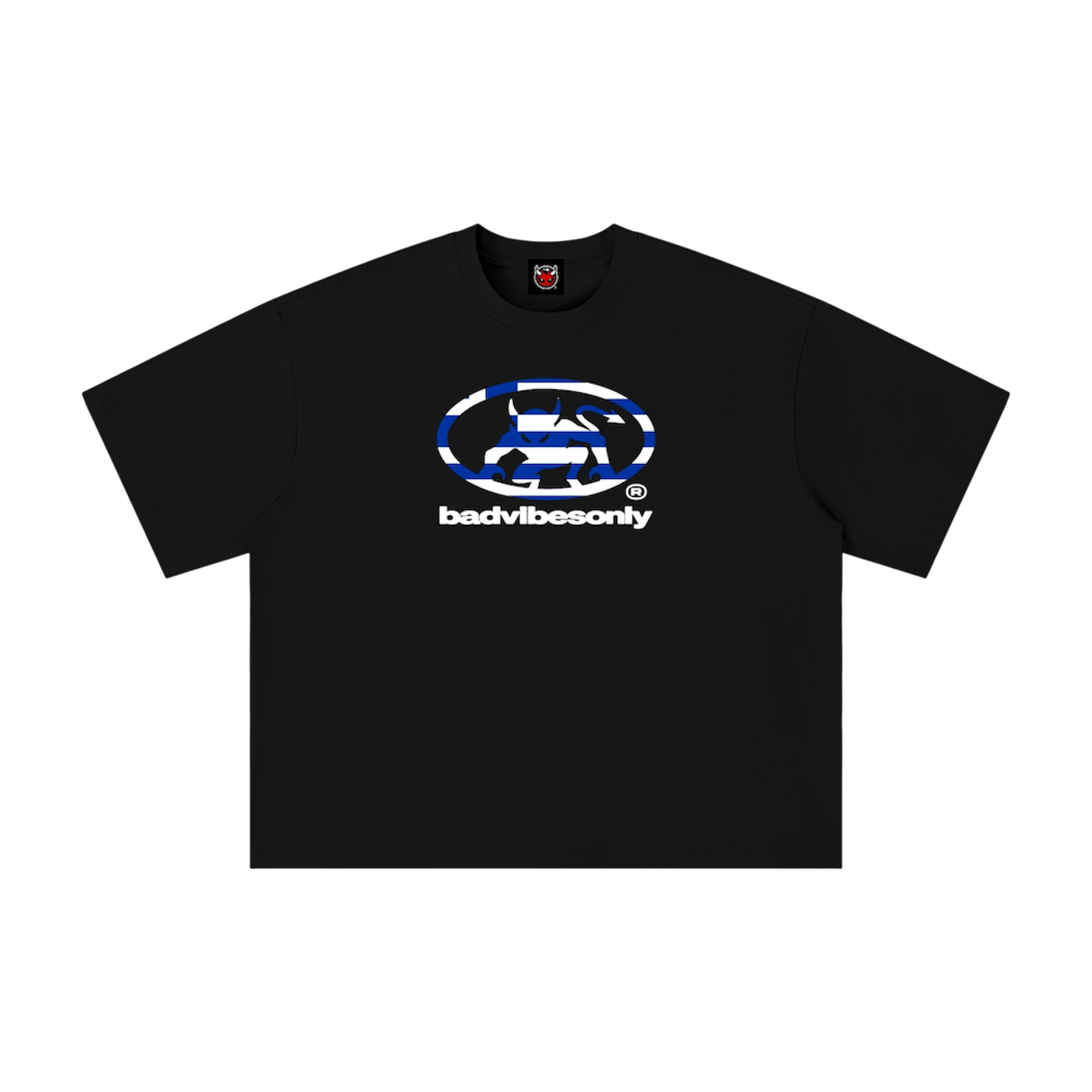 BADVIBESONLY® GREECE TEE [BLACK]