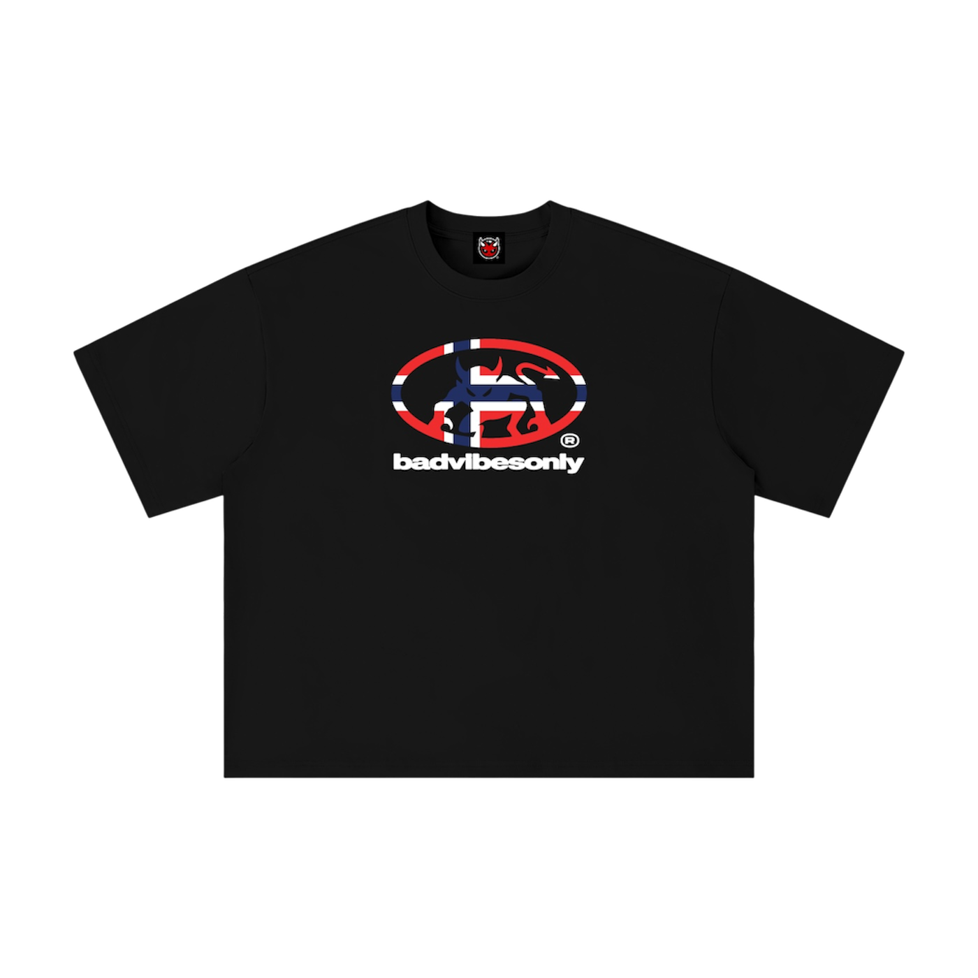 BADVIBESONLY® NORWAY TEE [BLACK]