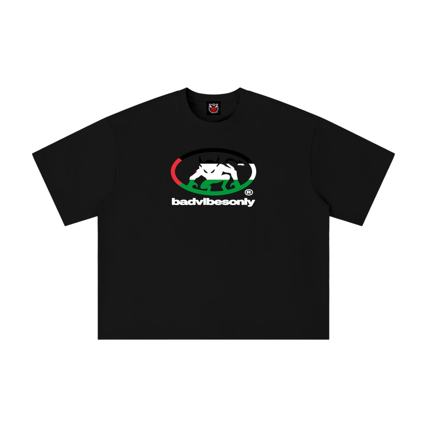 BADVIBESONLY® PALESTINE TEE [BLACK]
