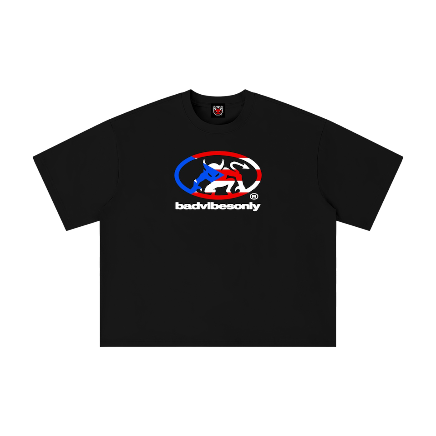 BADVIBESONLY® PUERTO RICO TEE [BLACK]