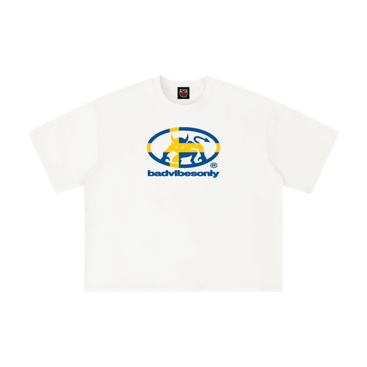 BADVIBESONLY® SWEDEN TEE [WHITE]