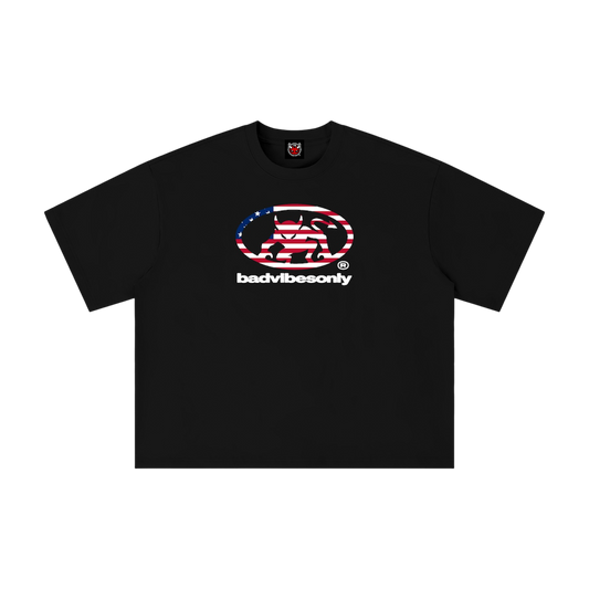 BADVIBESONLY® UNITED STATES OF AMERICA TEE [BLACK]