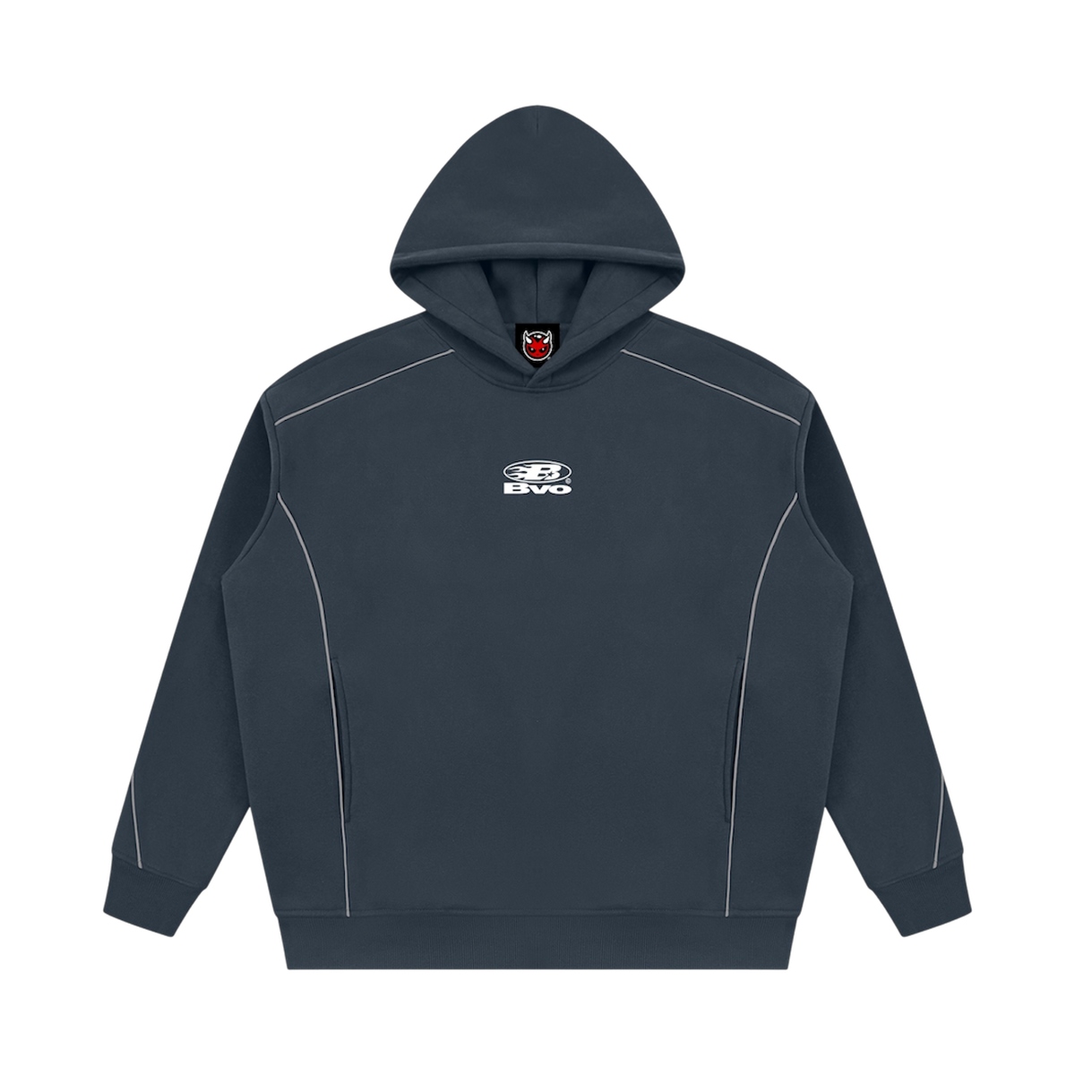 STAPLE LOGO© PIPING FLEECE HOODIE [NAVY BLUE]