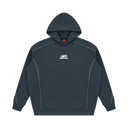 STAPLE LOGO© PIPING FLEECE HOODIE [NAVY BLUE]