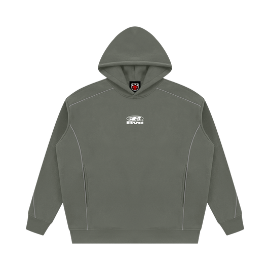 STAPLE LOGO© PIPING FLEECE HOODIE [KHAKI]