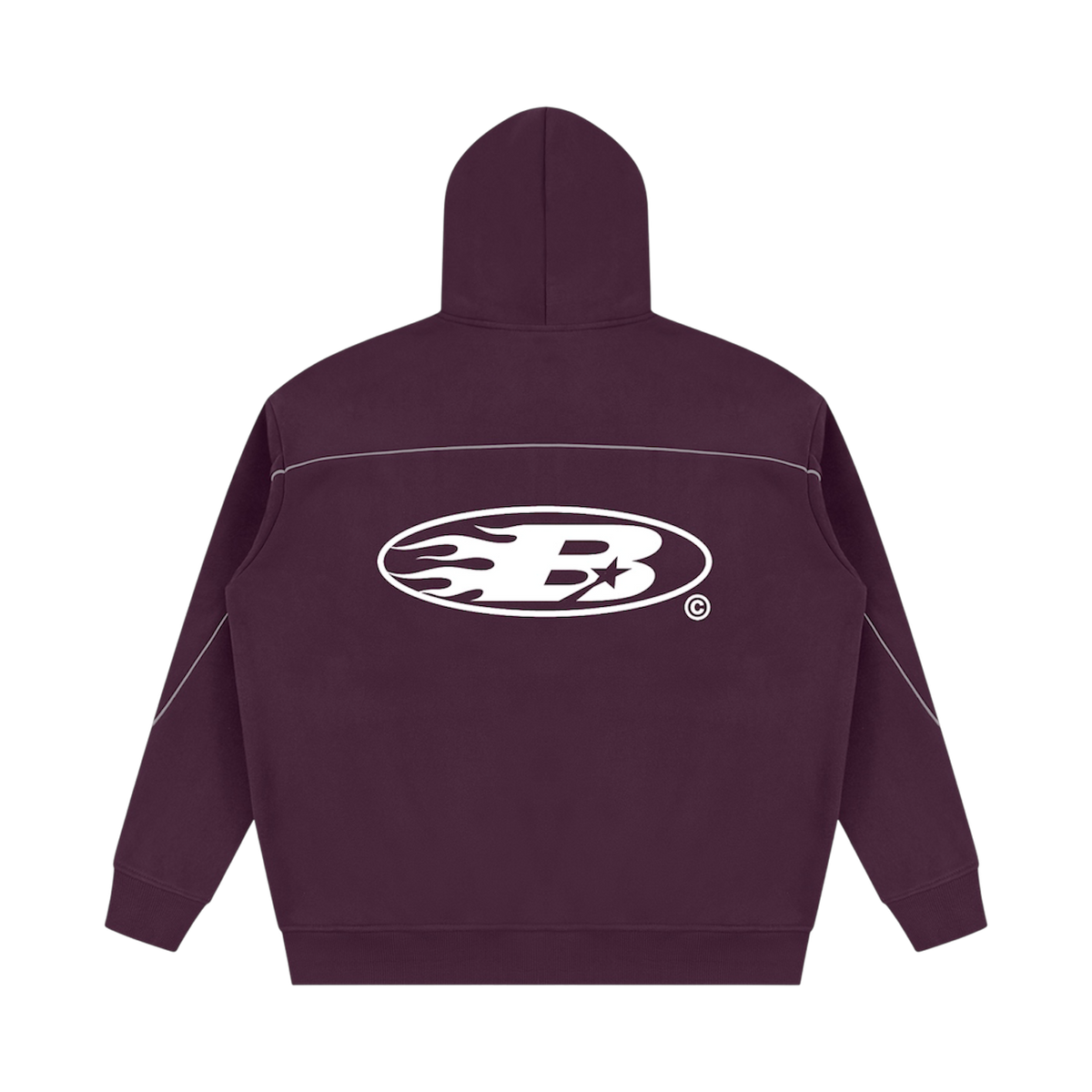 STAPLE LOGO© PIPING FLEECE HOODIE [PLUM PURPLE]