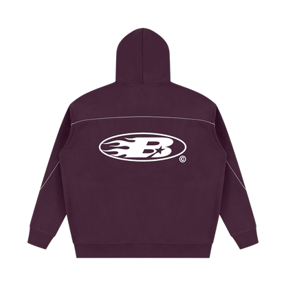 STAPLE LOGO© PIPING FLEECE HOODIE [PLUM PURPLE]