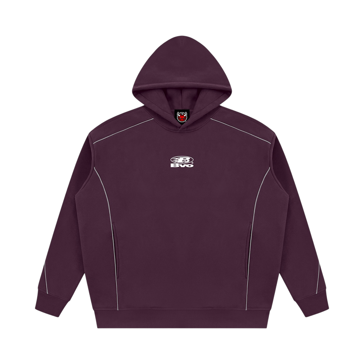 STAPLE LOGO© PIPING FLEECE HOODIE [PLUM PURPLE]