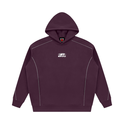 STAPLE LOGO© PIPING FLEECE HOODIE [PLUM PURPLE]