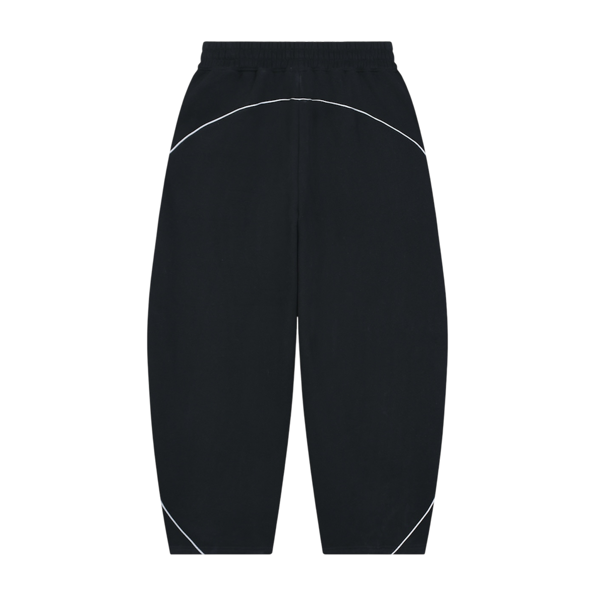 STAPLE LOGO© PIPING FLEECE BARREL LEG SWEATPANTS [BLACK]