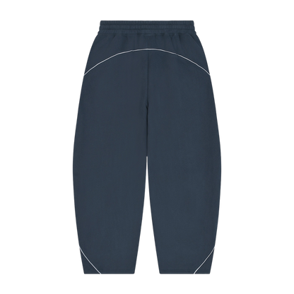 STAPLE LOGO© PIPING FLEECE BARREL LEG SWEATPANTS [NAVY BLUE]