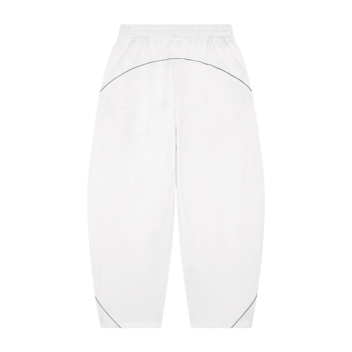 STAPLE LOGO© PIPING FLEECE BARREL LEG SWEATPANTS [WHITE]