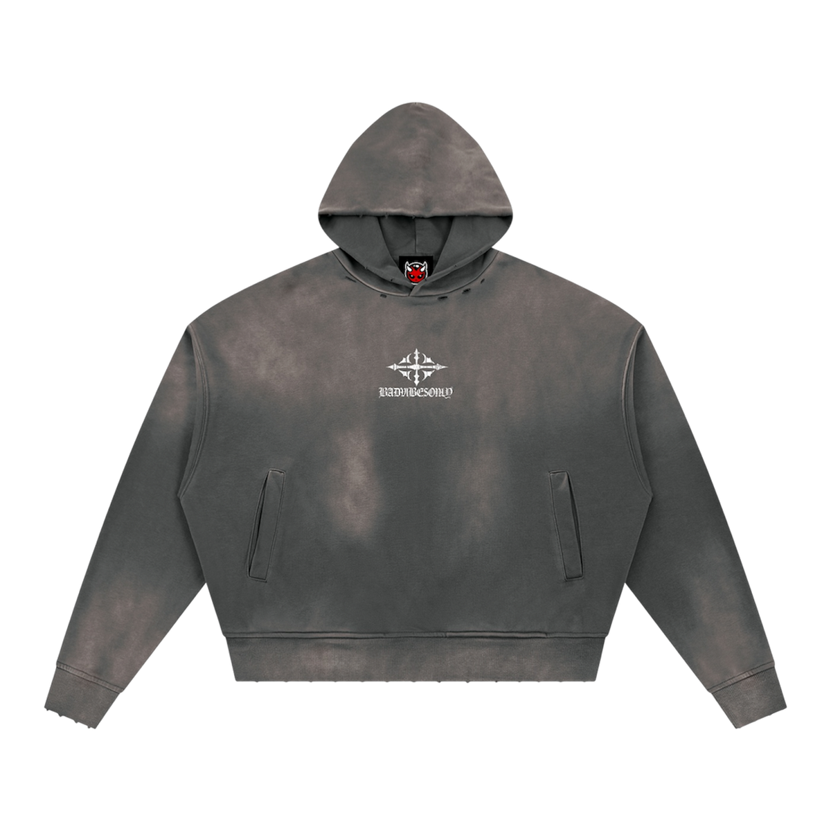 BADVIBESONLY® CARDINAL STAR HOODIE [DARK GREY]