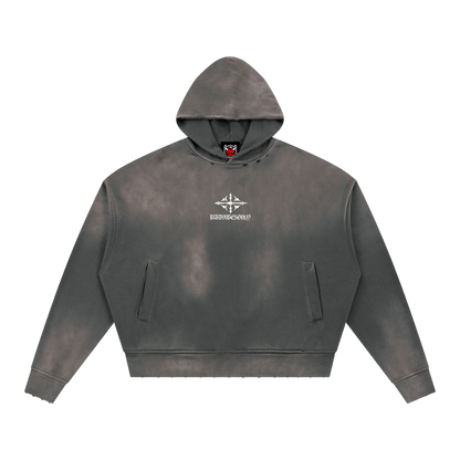 BADVIBESONLY® CARDINAL STAR HOODIE [DARK GREY]