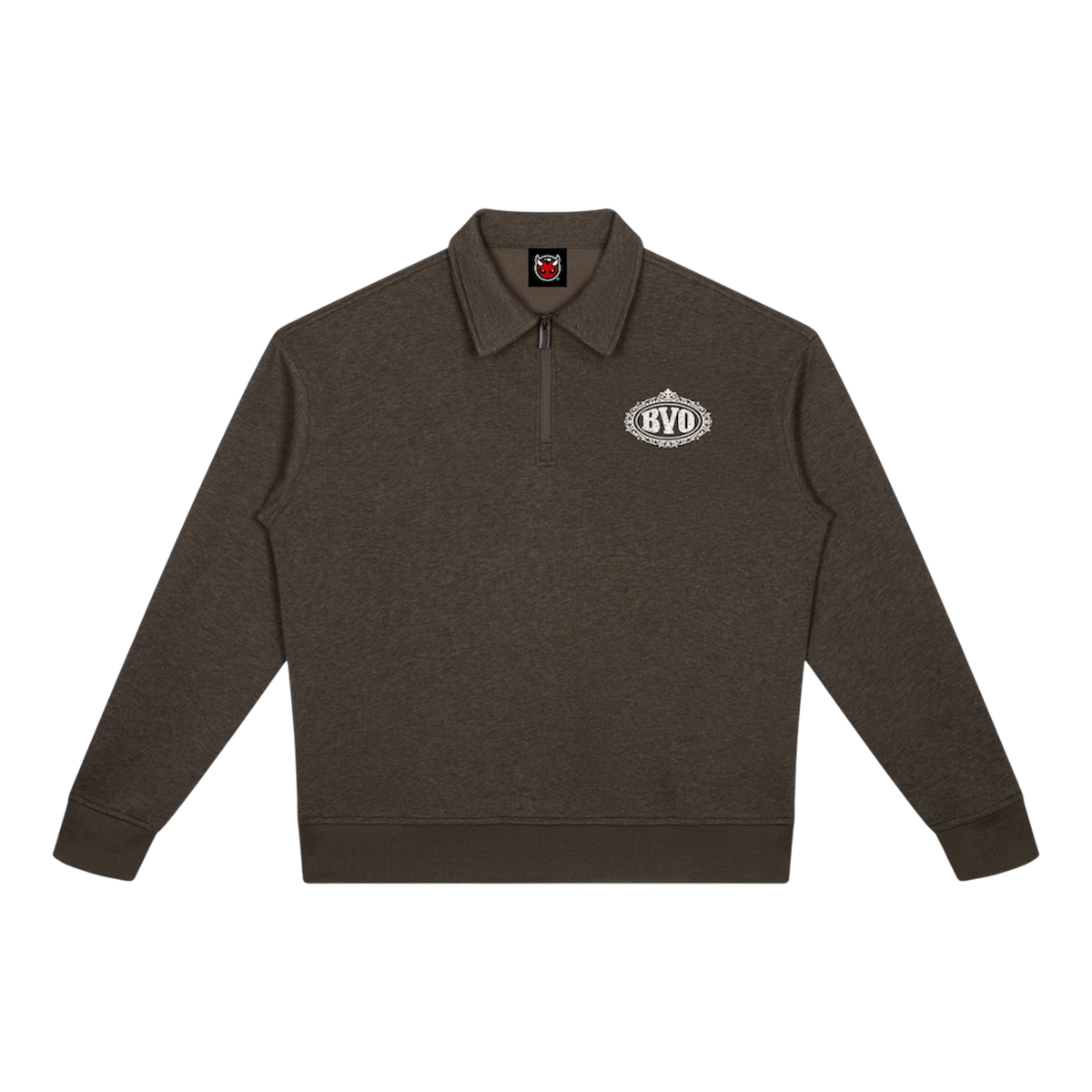 GENTLEMEN QUARTER-ZIP SWEATSHIRT [COFFEE]