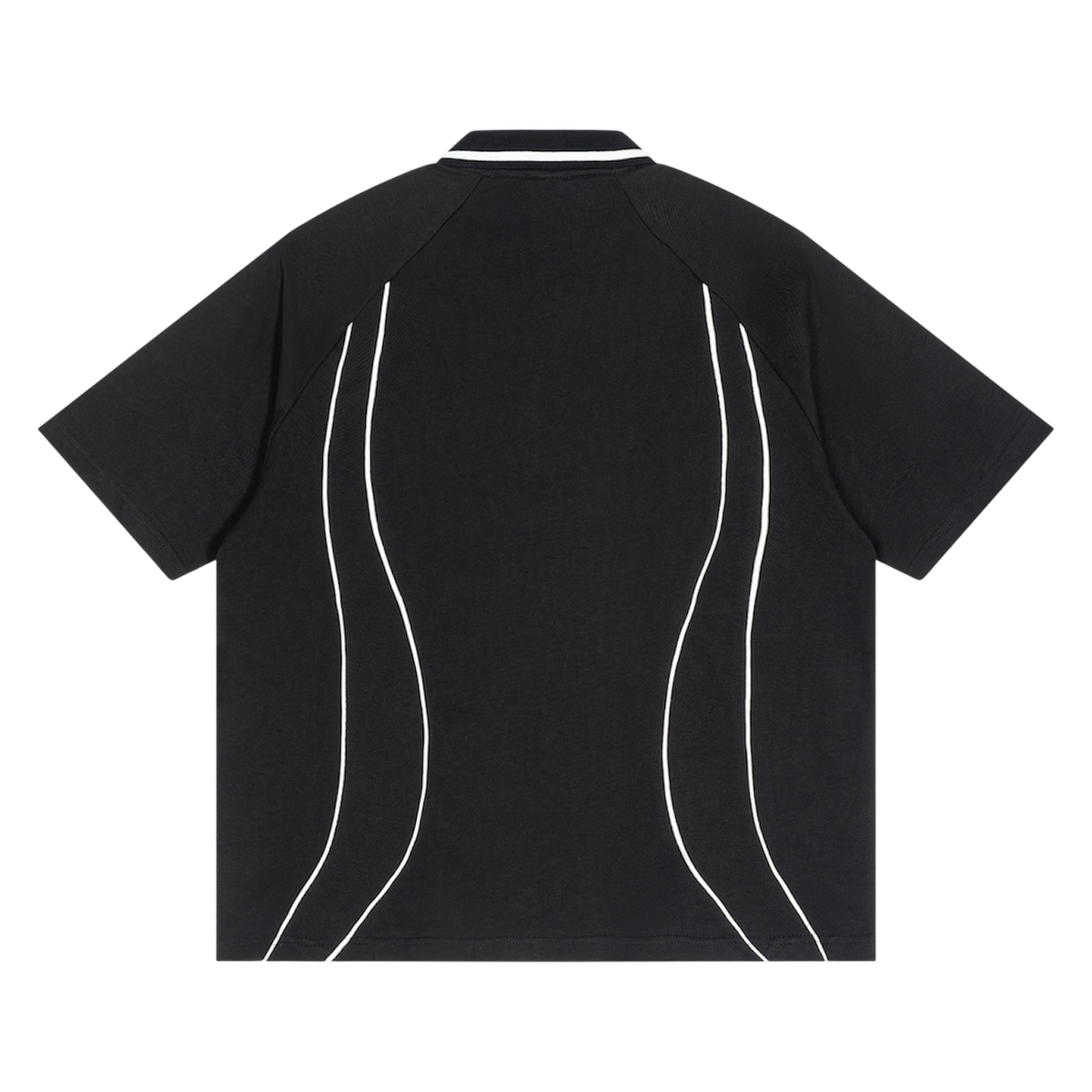 STAPLE LOGO© PIPING POLO SHIRT [BLACK]