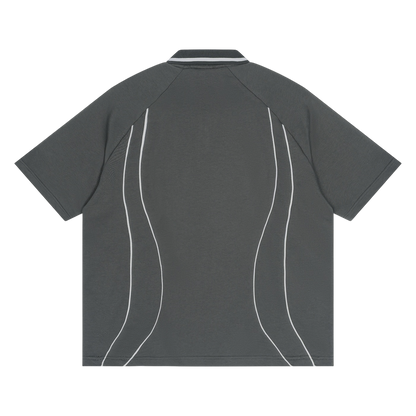 STAPLE LOGO© PIPING POLO SHIRT [GREY]
