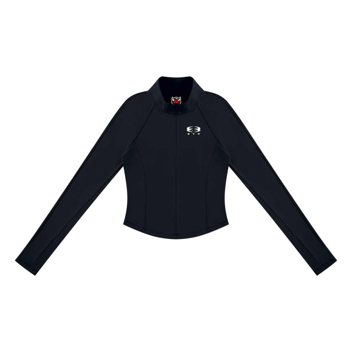WMNS UNITY LOGO® QUARTER-ZIP YOGA TEE [BLACK]