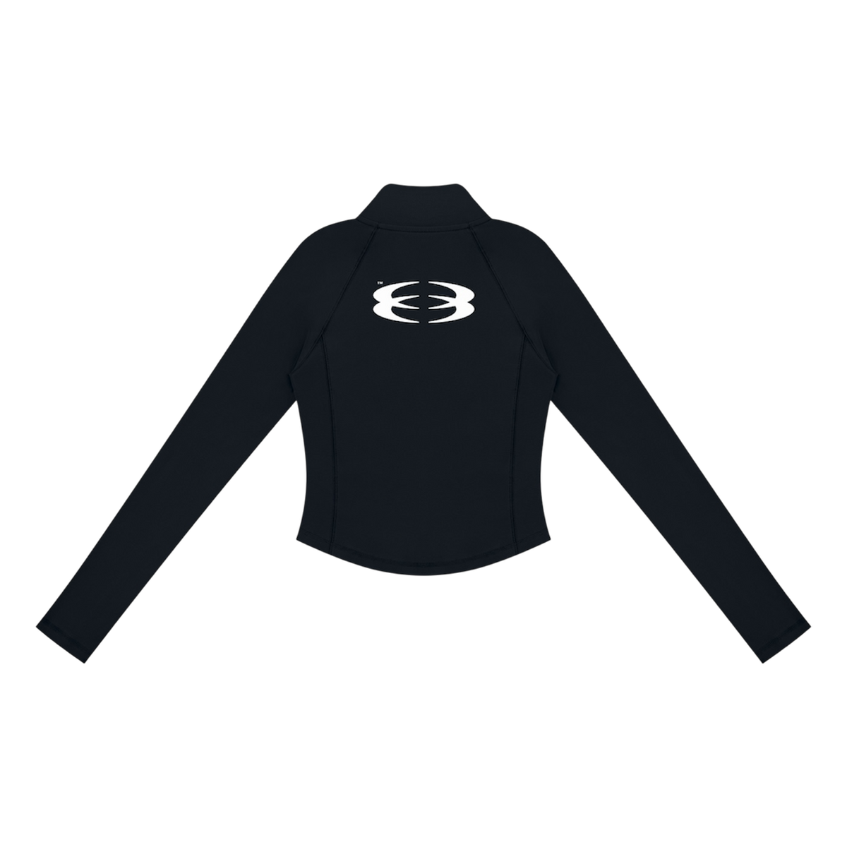 WMNS UNITY LOGO® QUARTER-ZIP YOGA TEE [BLACK]