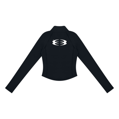 WMNS UNITY LOGO® QUARTER-ZIP YOGA TEE [BLACK]