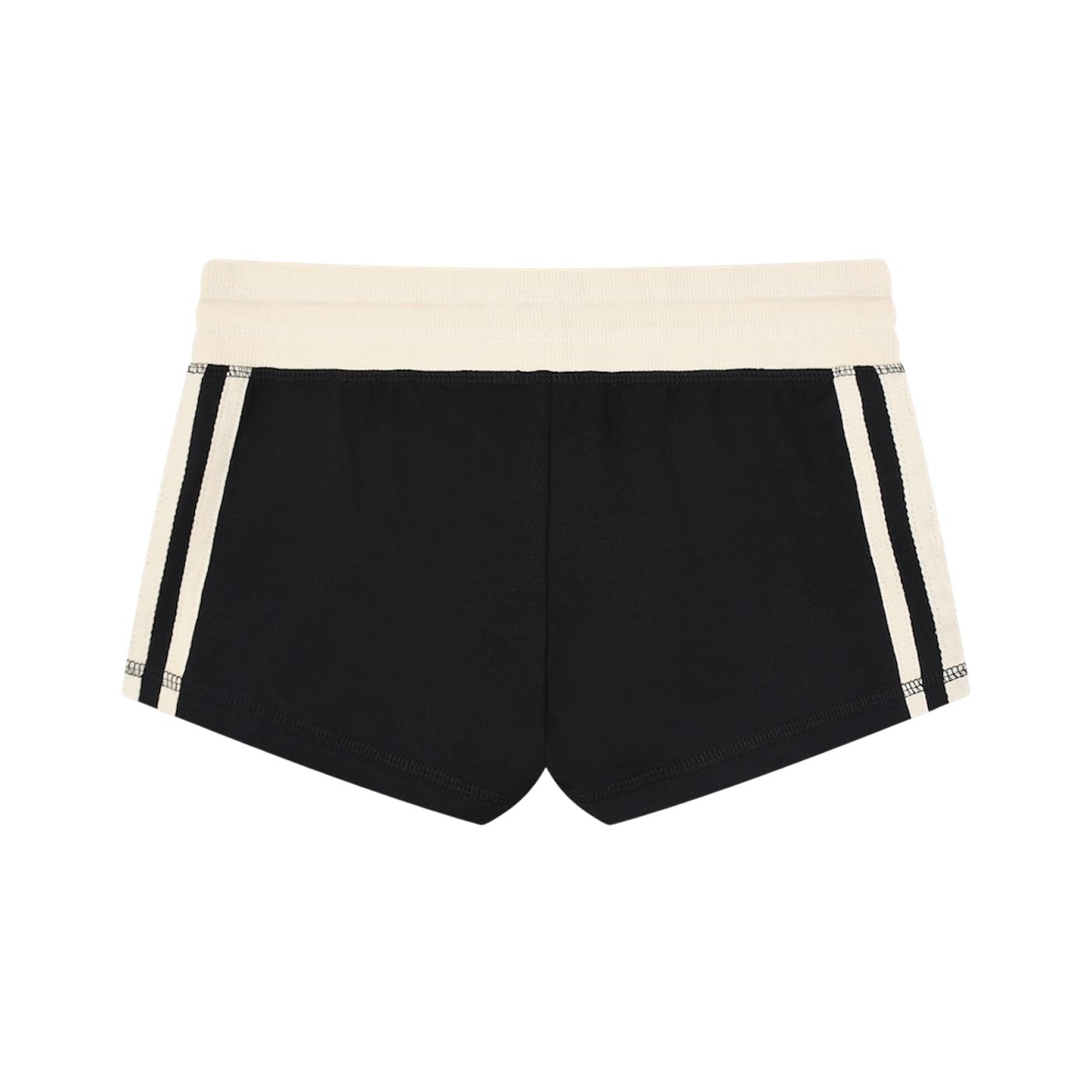 WMNS UNITY LOGO® VARSITY STRIPE TRACK SHORTS [BLACK]