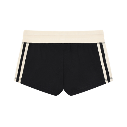 WMNS UNITY LOGO® VARSITY STRIPE TRACK SHORTS [BLACK]