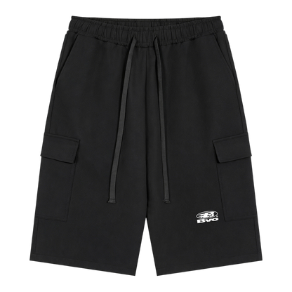 STAPLE LOGO© CARGO SHORTS [BLACK]