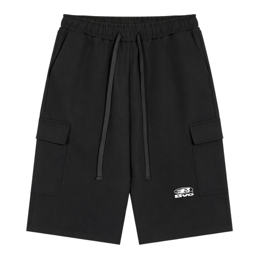 STAPLE LOGO© CARGO SHORTS [BLACK]